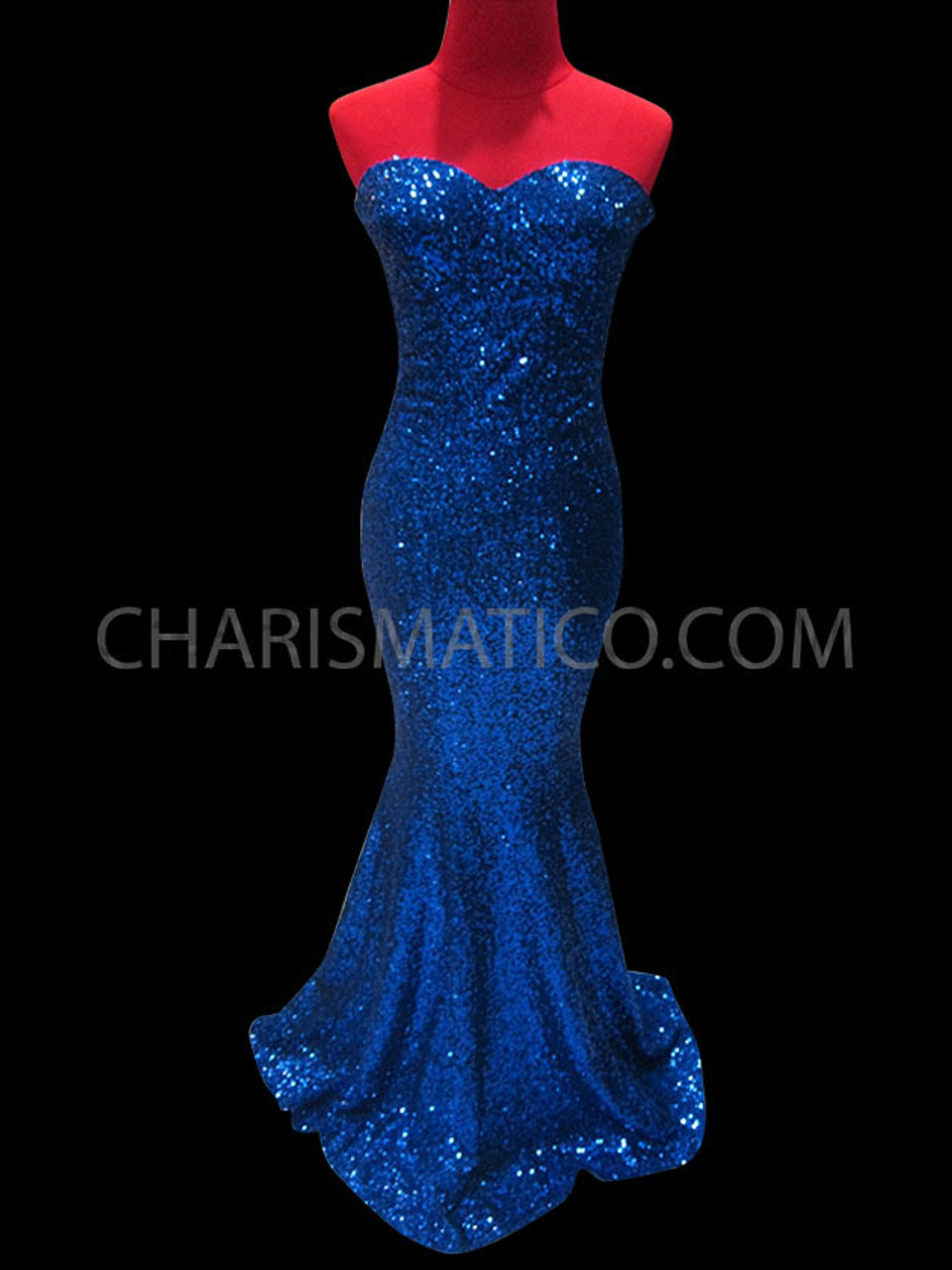 royal blue sequin dress