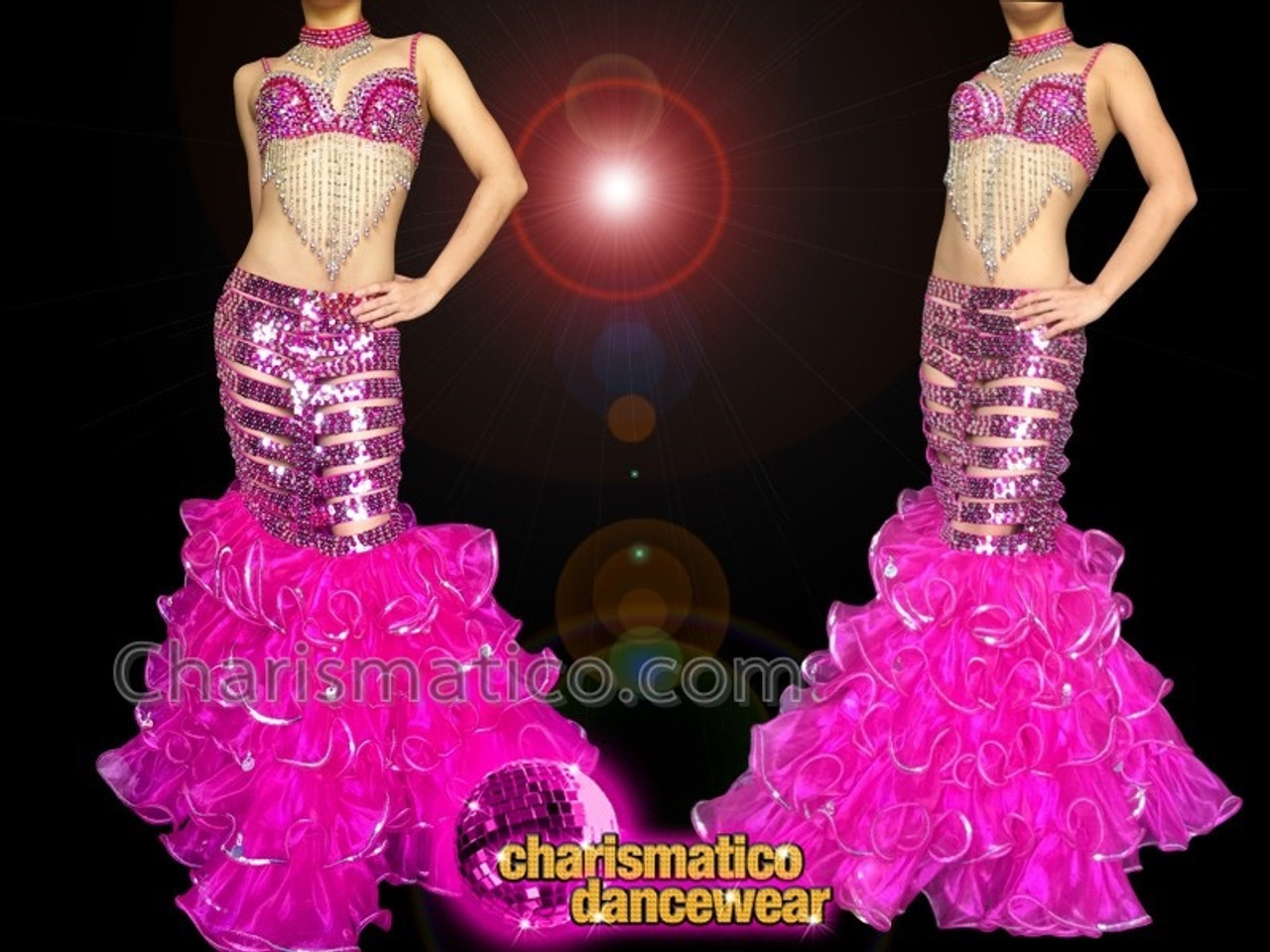 Mermaid LED Sexy Costume, Rave bra, Rave Clothes, Rave Outfit