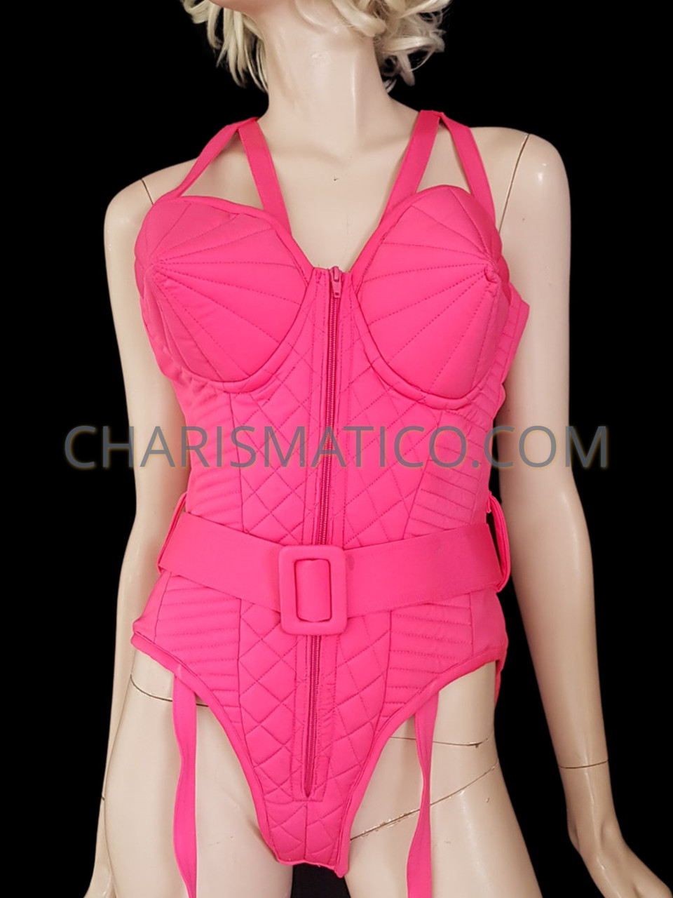 boisterous bodysuit in bright pink