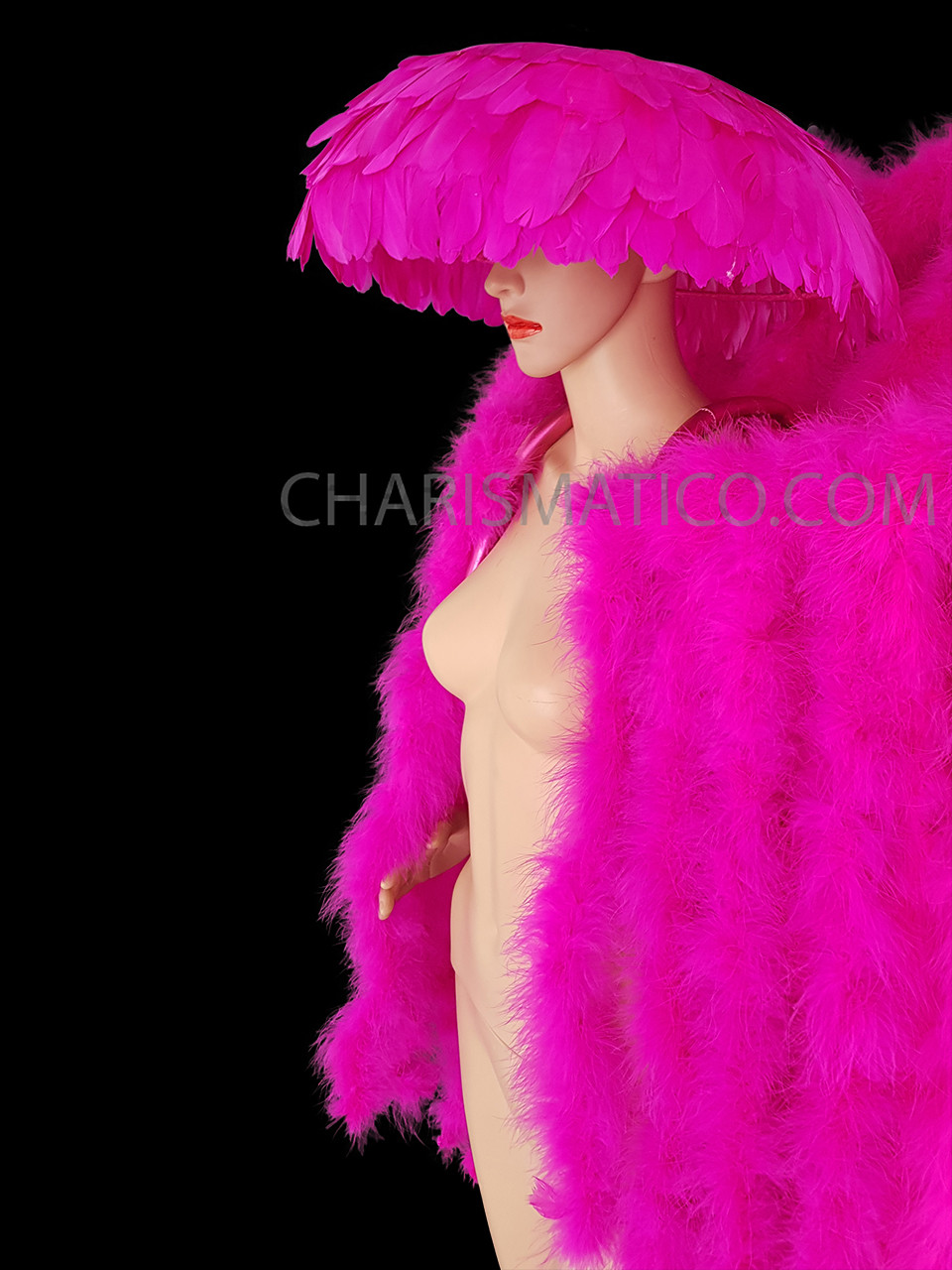 Light Up Pink Glam LED Faux Fur Boa