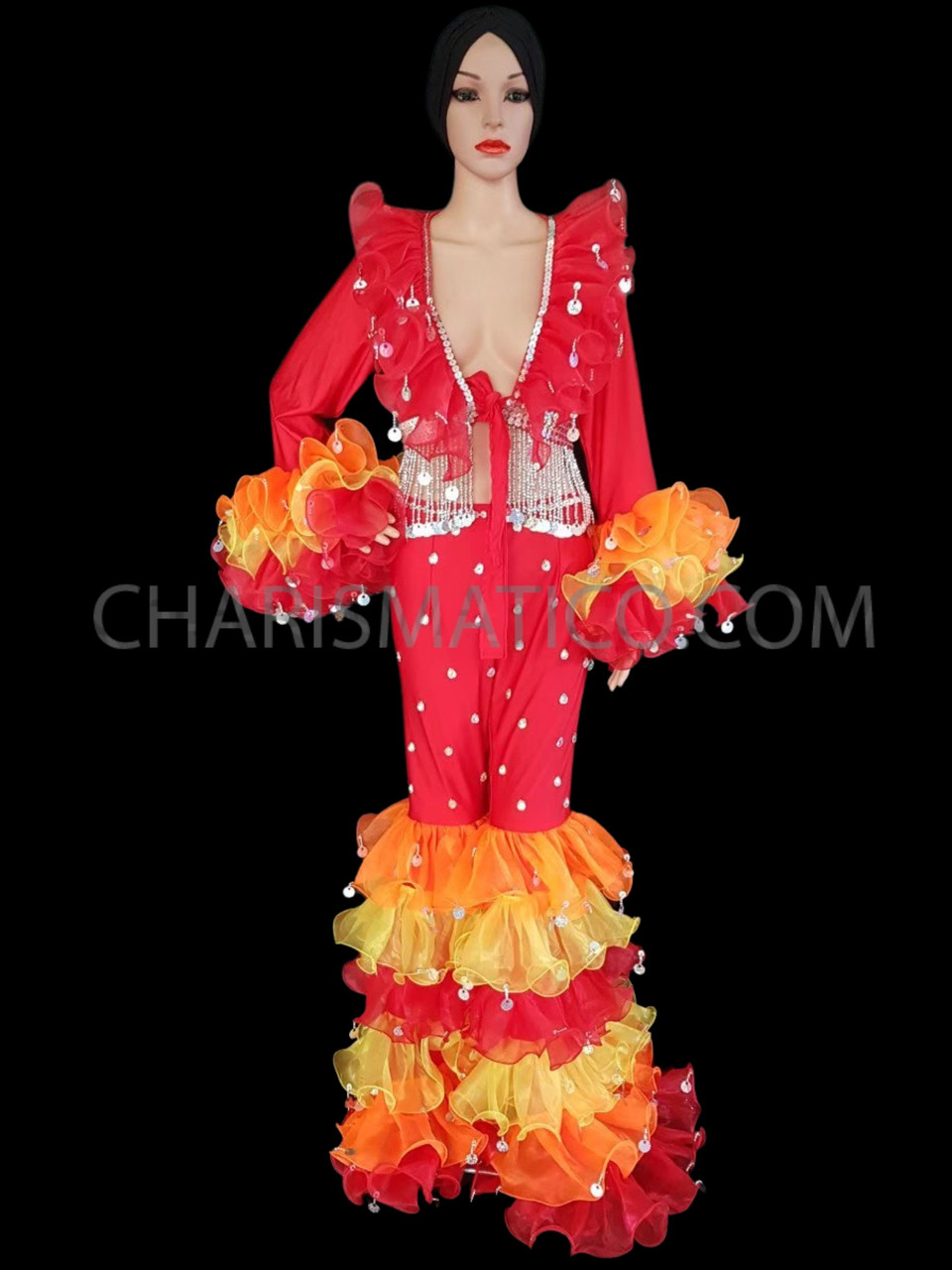 Red Yellow Orange 70s Abba Disco 
