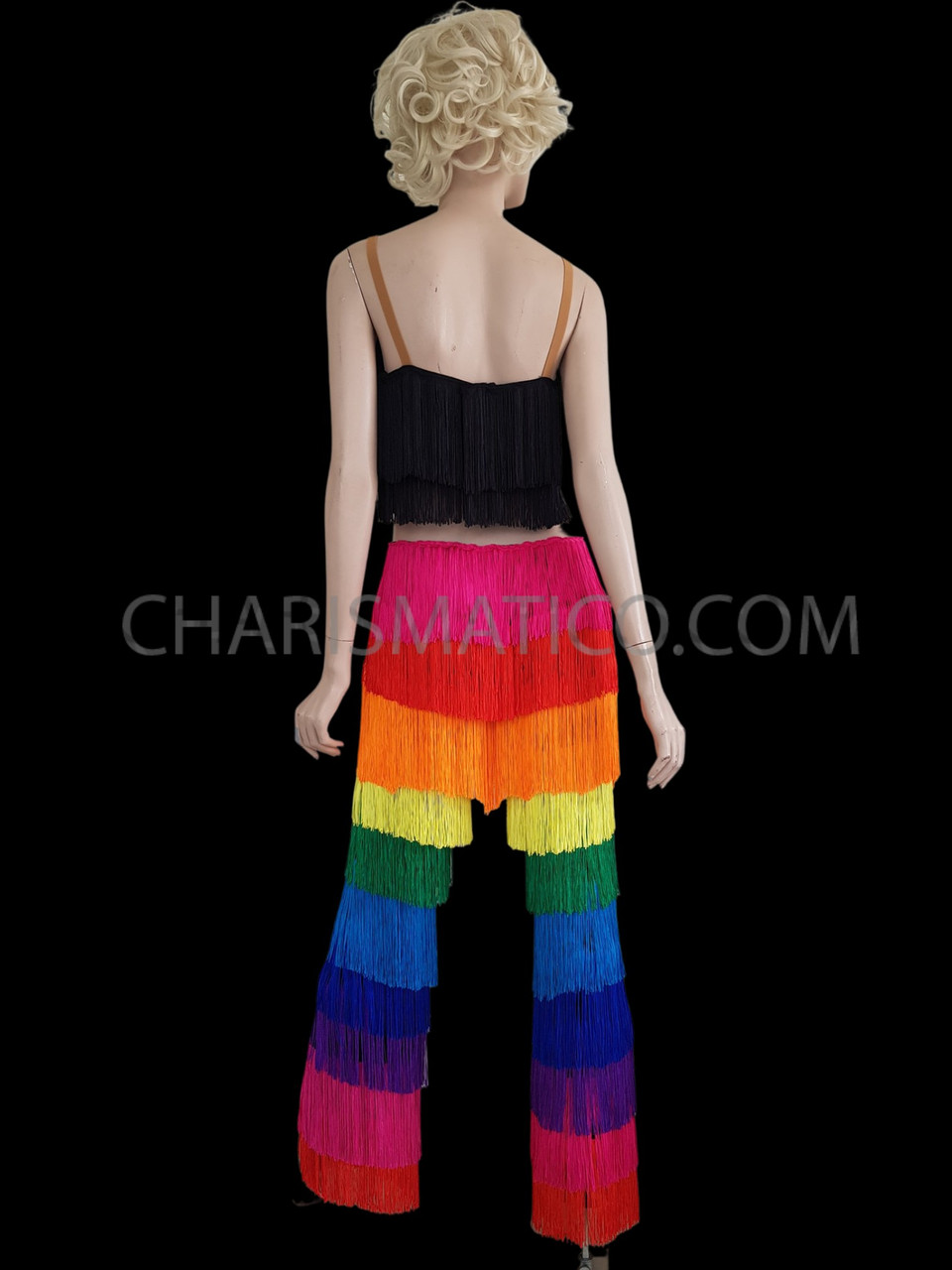 Rainbow Gay Pride LGBT Fringe Top Pants