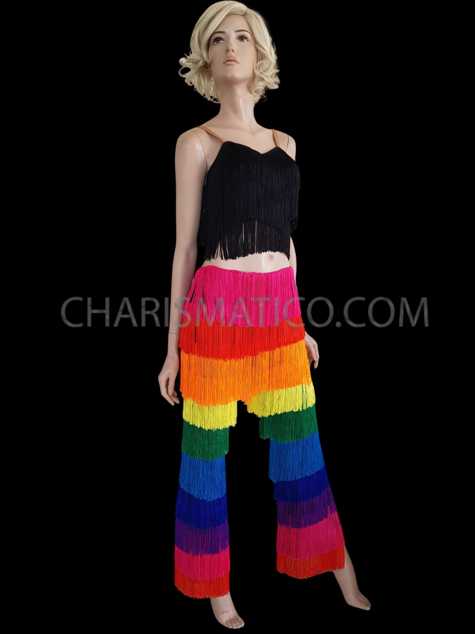 Jess Lea Womens Medium Rainbow Stripe Leggings Joggers Sweatpants Pockets |  eBay