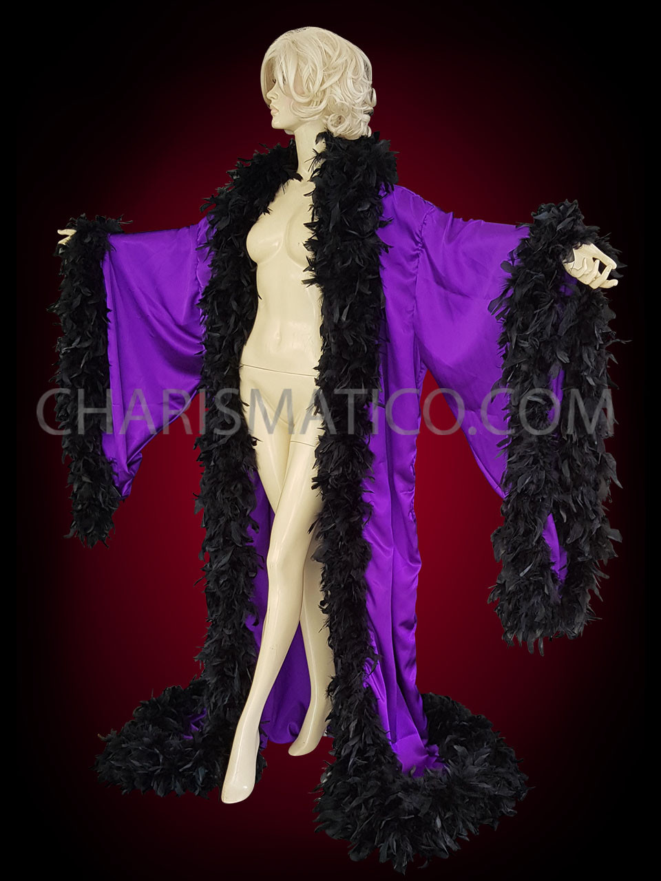 feather boa coat