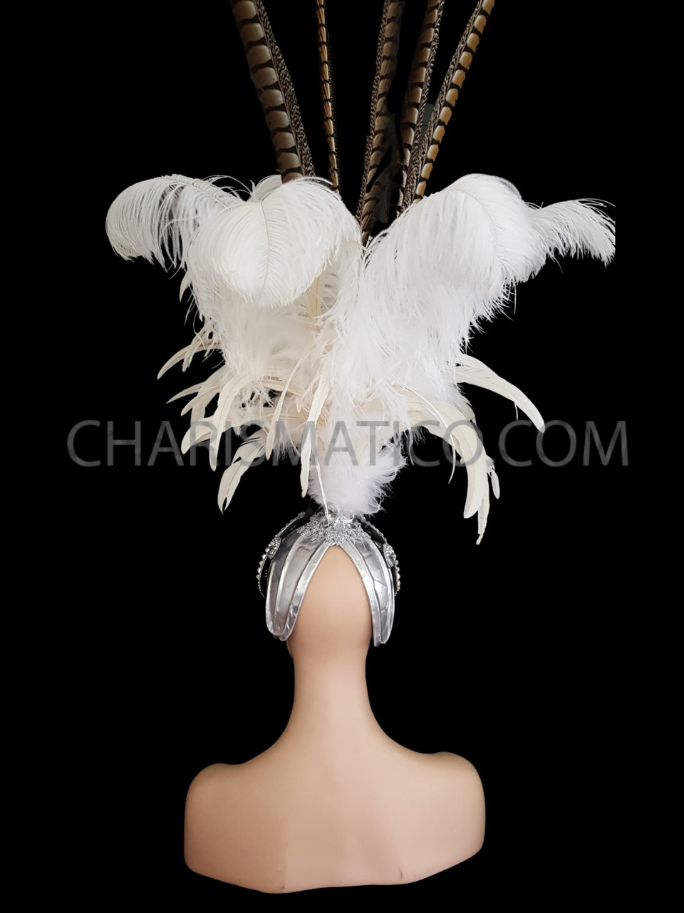 With Pheasant Feather Headdress