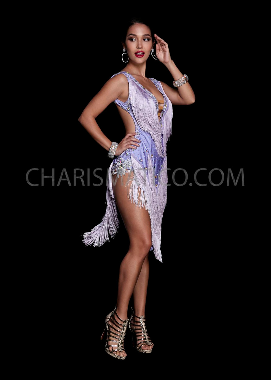 fringe latin dance dress