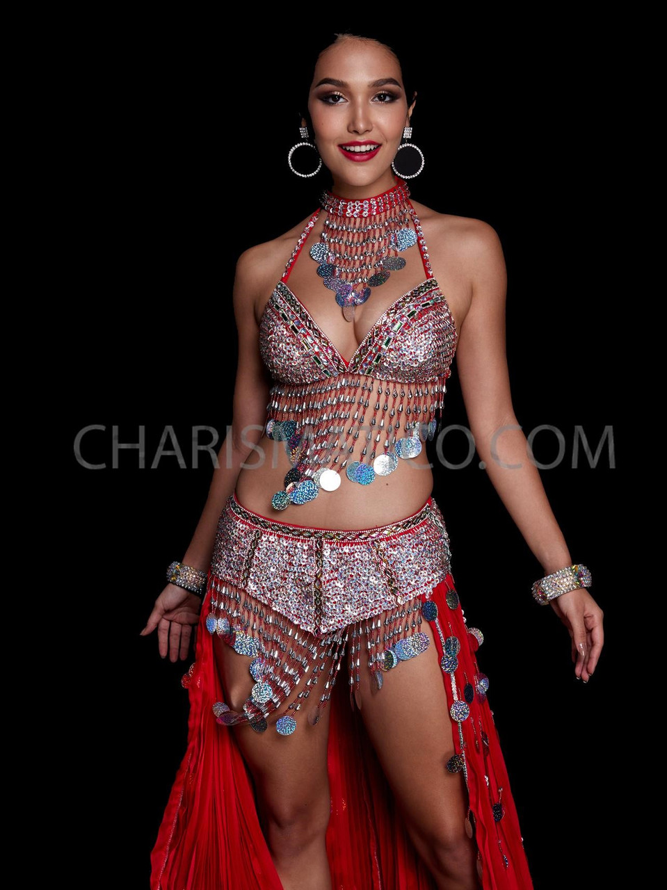 Belly Dancing Clothing Set- Dancer Bra And Skirt