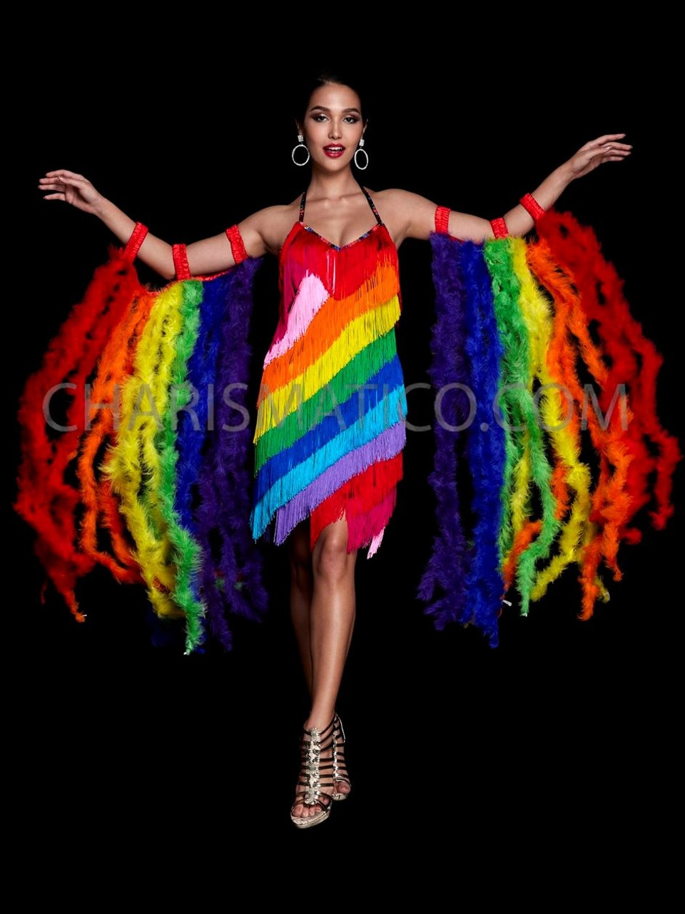 4 Neon Bangles - Bracelets 80s Fancy Dress Costume Accessory Rave Punk Gay  Pride