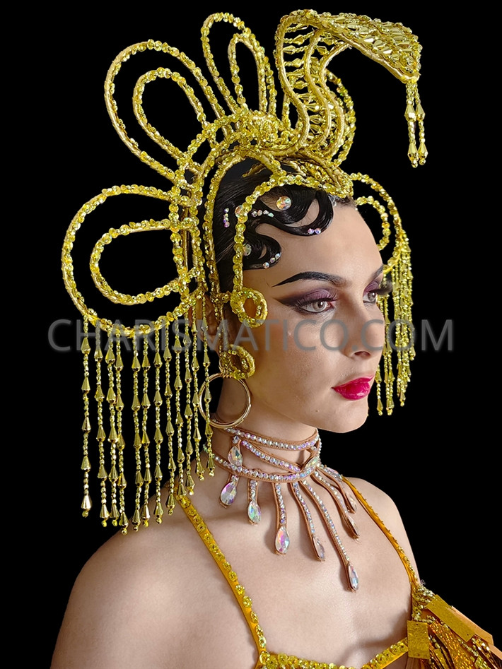 gold cleopatra headpiece