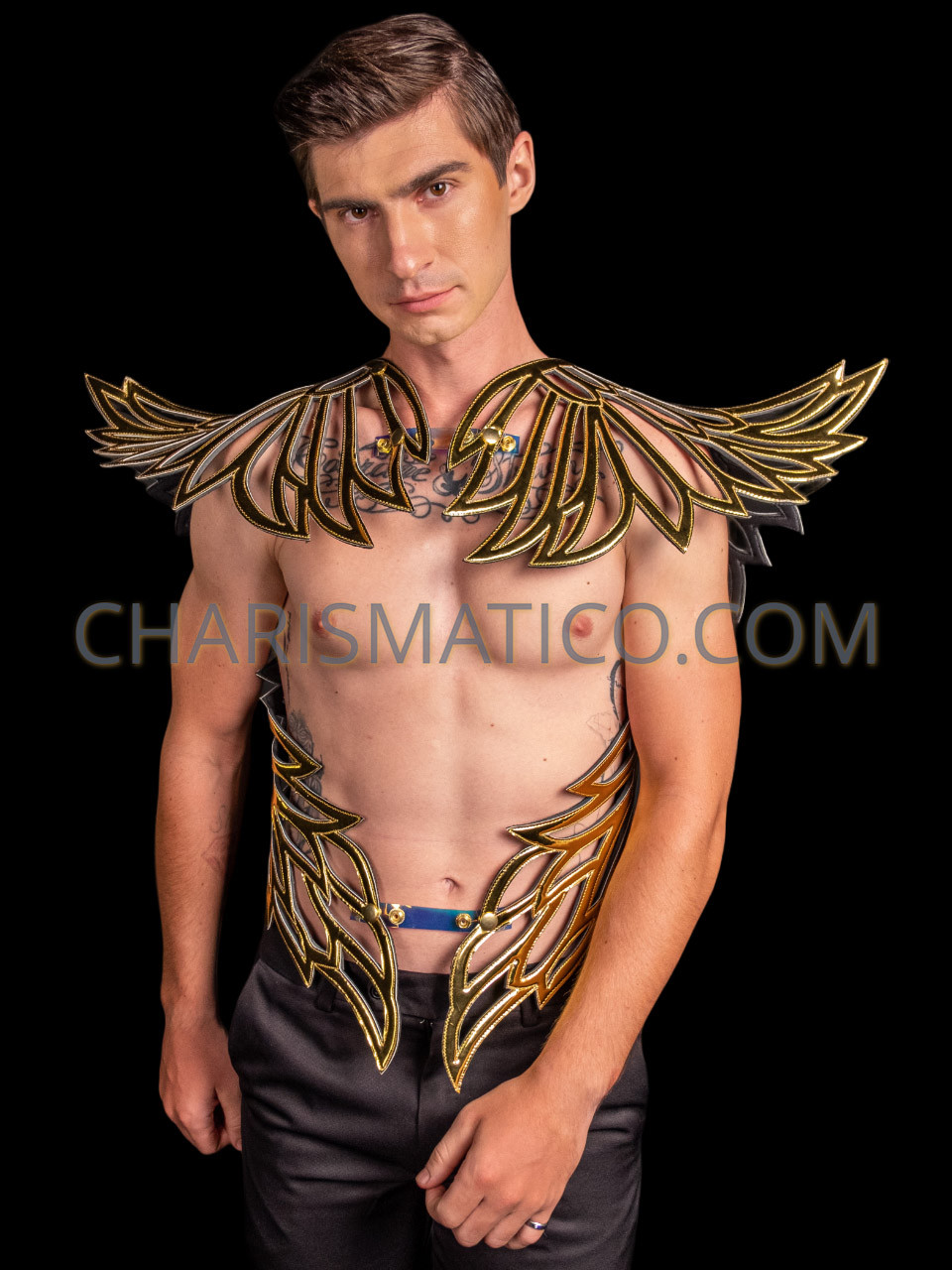 Dystopian dragon Wings Shoulder Metallic Chest Piece