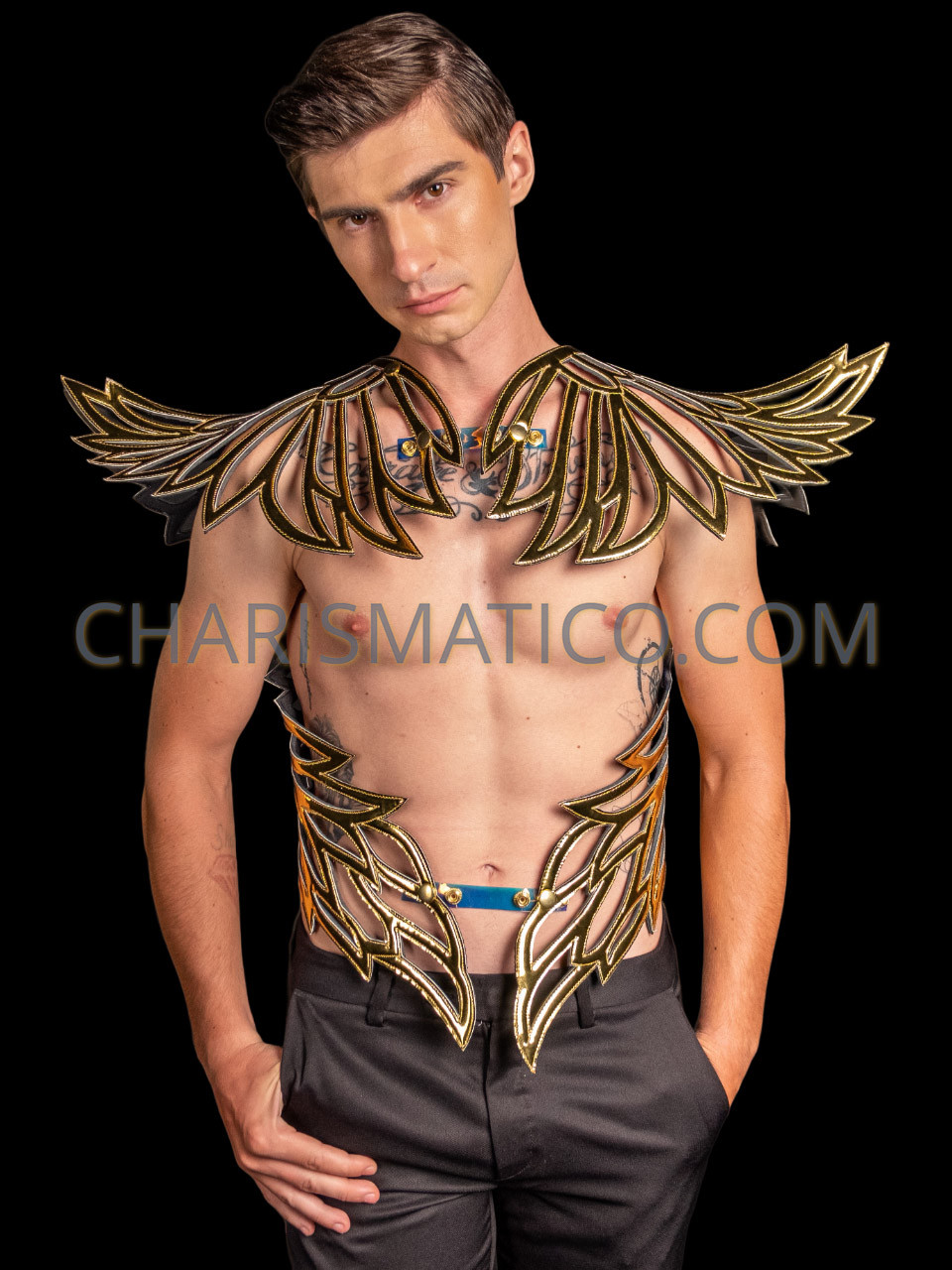 Dystopian dragon Wings Shoulder Metallic Chest Piece