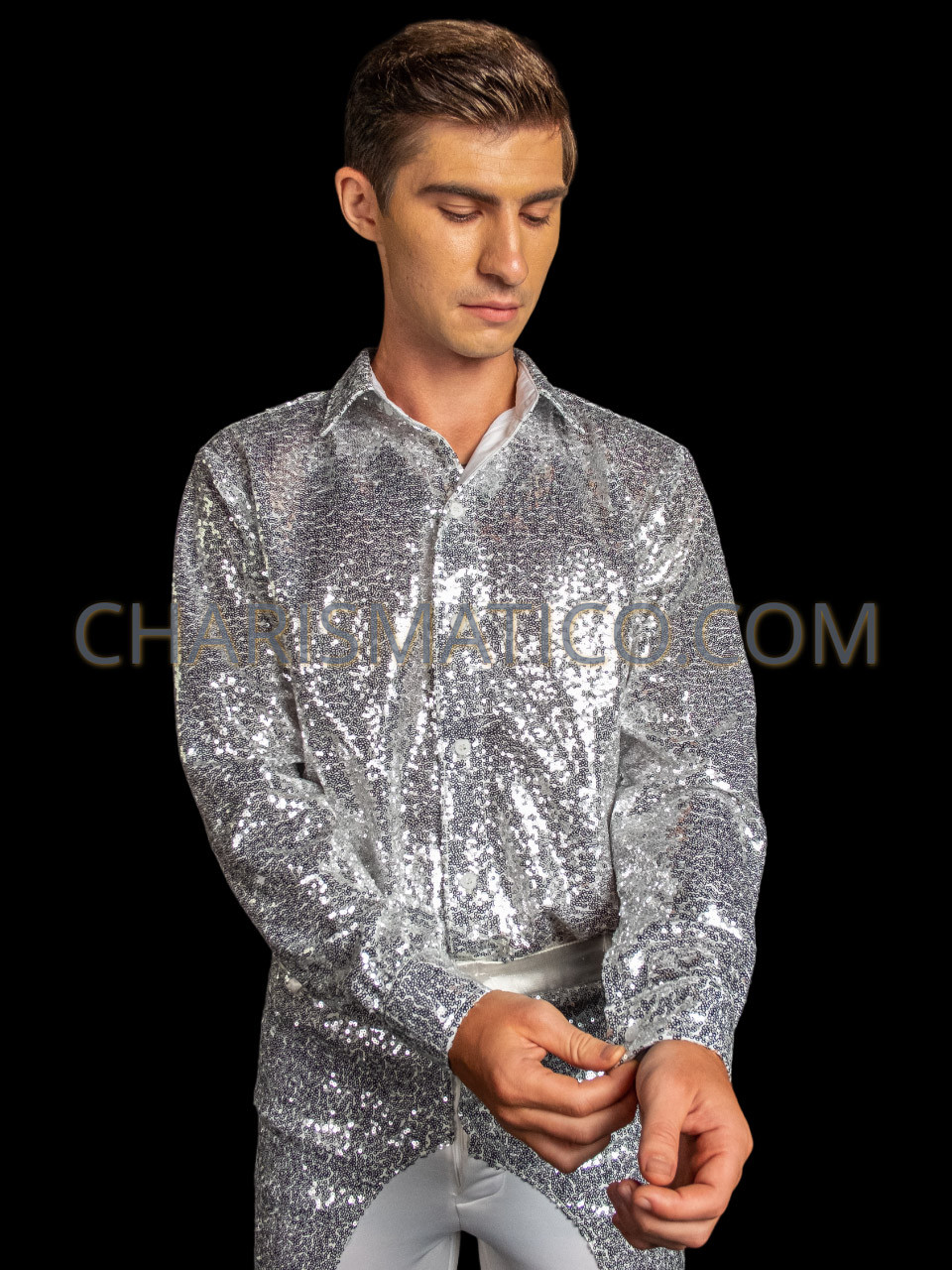 Sancerre Sequin Shirt - Boyfriend Style Sequin Shirt