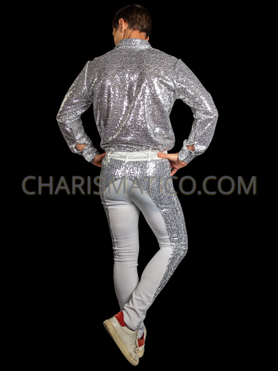  Men's Disco Adult Costume, Standard : Clothing, Shoes & Jewelry