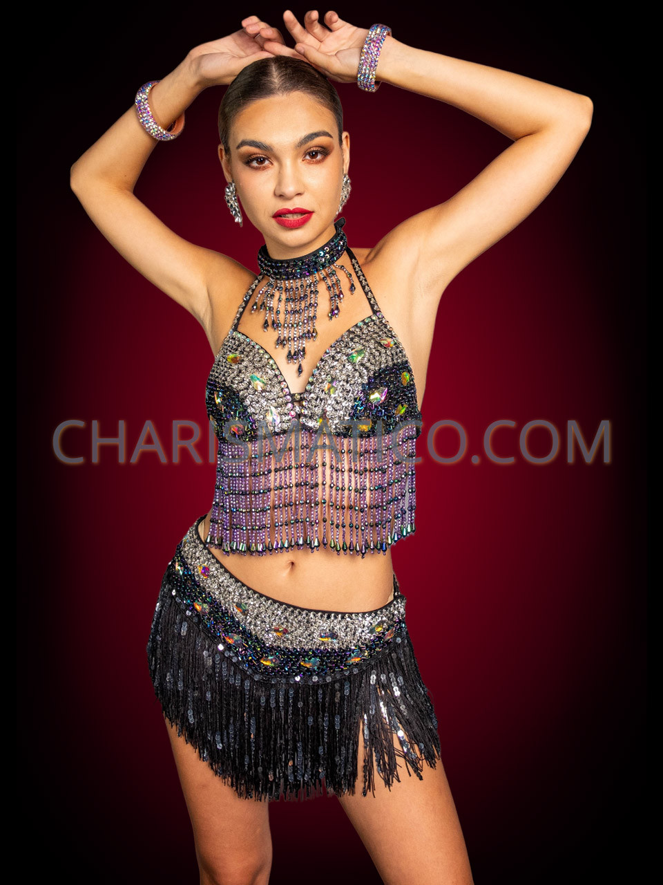 Sequin Belly Rave Club Dance Crop Tops Butterfly Bra Costume  Dancewear Bra Black : Clothing, Shoes & Jewelry