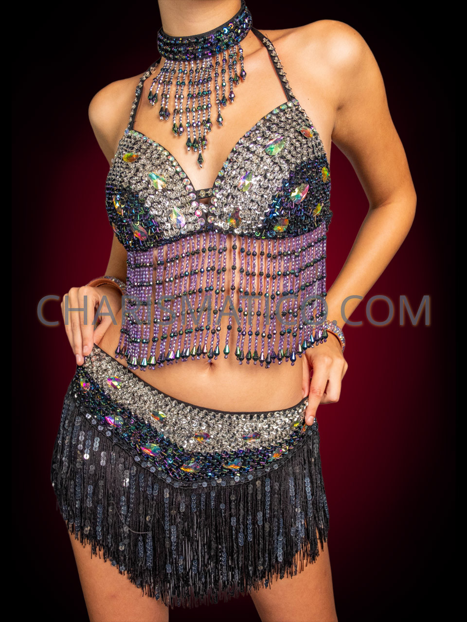 The magic of our Chakra Bra! ✨ Hand-sewn sparkle beads and sequins, this  showstopper is made for dancing the night away honeys. Pair with…
