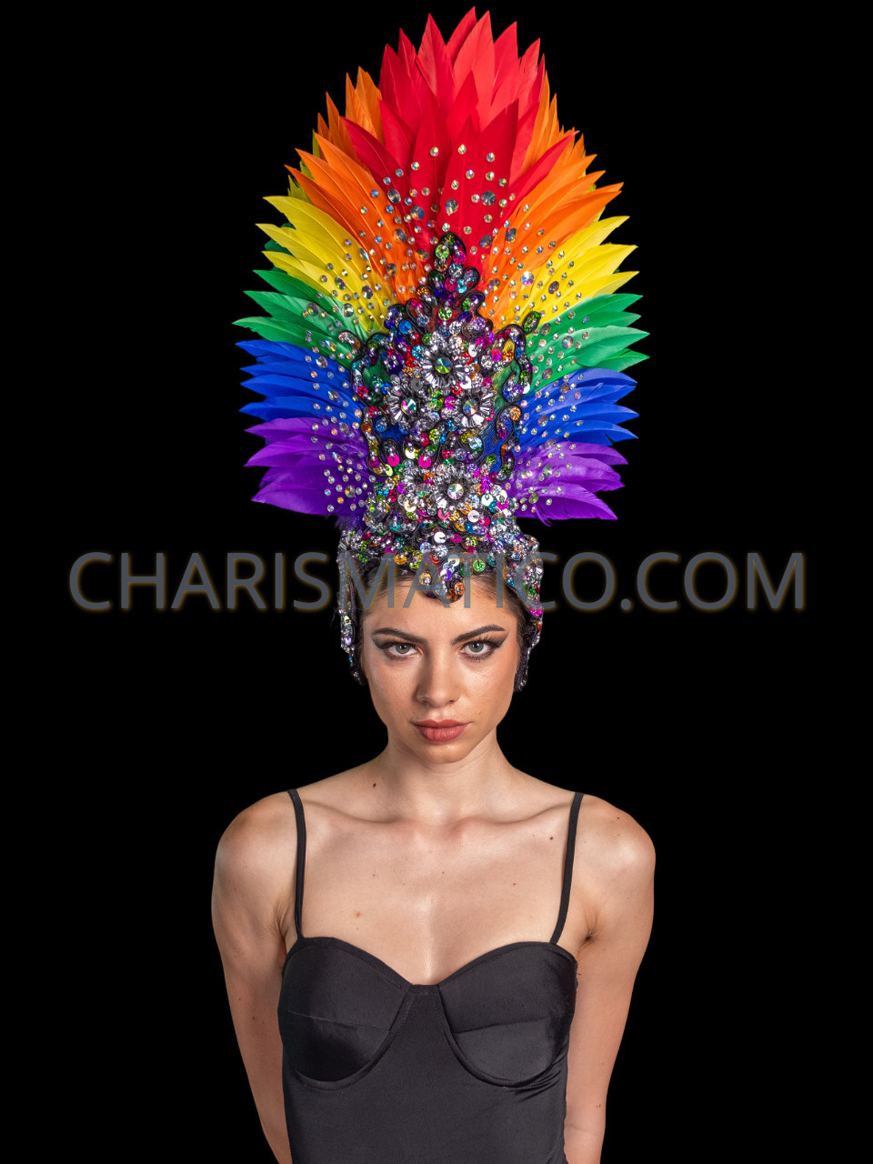 feather headpiece festival