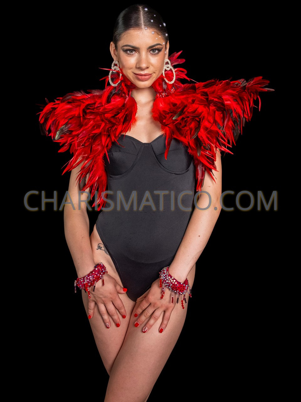 Red_Exaggerated_Shoulder_Feath