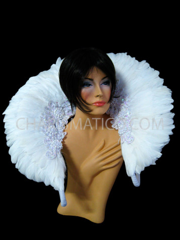 White Swan Cabaret Feather Showgirl Backpack