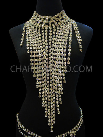 Crystal Divas Pageant Jewelry Waterfall Necklace