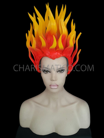 Gold Fire Cabaret Foam Headdress