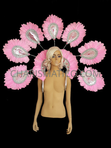 Pink Feather Cabaret Backpack Collar