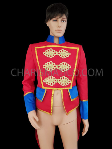 'Circus'Britney Spears Retro Look Embroidery Red And Blue Jacket
