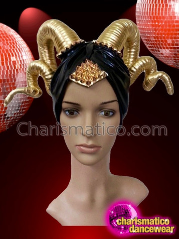 Paired Horned Jet Black Movie Inspired Glitter Diva’S Maleficent Headdress