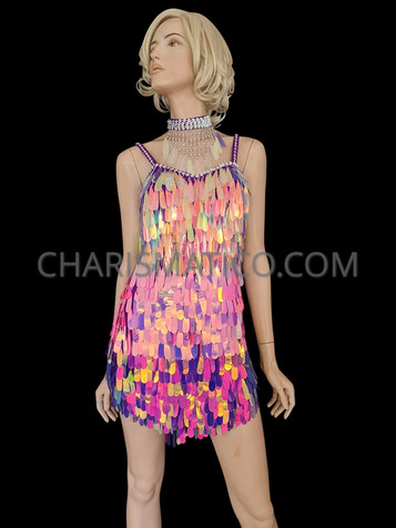 Dazzle & Delight Teardrop Sequin Showgirl Dress