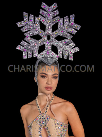 Silver Snowflake Christmas Cabaret Headdress