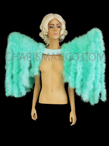 Mint Green Turkey Feather Boa Cabaret Collar