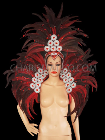 The Queen Of Hearts Tiara And Collar+ Cabaret Drag Queen Headdress