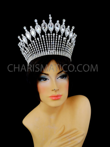 Crystal Clear Rhinestone Diva's Pageant Crown