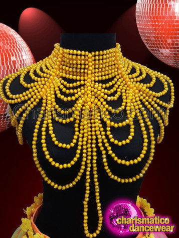 Multiple Chain Asymmetrical Faux Pearl Necklace With Collar