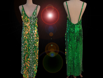 Charismatic And Appealing Long Length Dress Of Dazzling Green