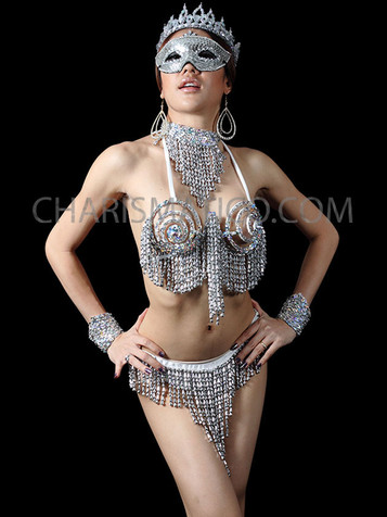 Sequin Bra Set for Dancers, Cabaret, Drag Queens & Showgirls