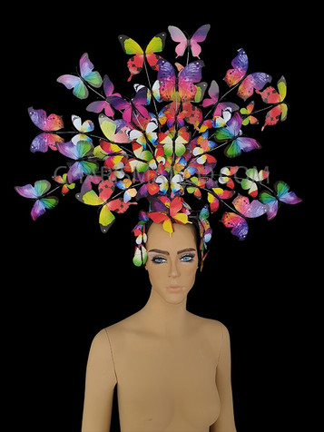 Exotic Multi-Colored Butterfly Headdress