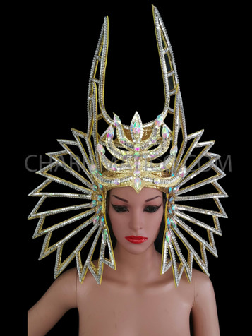 Satanic Ritual” Halftime Show Madonna Style Mirror Finish Headdress