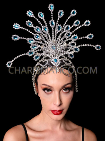 AB Colorful Rhinestone Bead Crystal AB Tiaras Crown Women Hair Accessories C-1 Crown