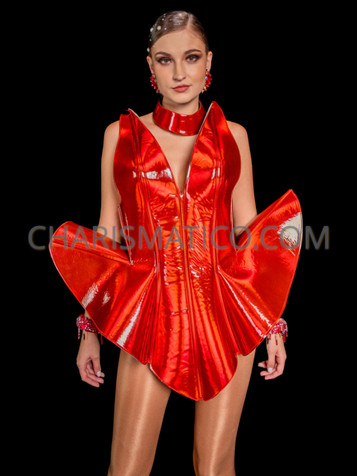 Ladies Red Burlesque Costume - Fancy Dress World