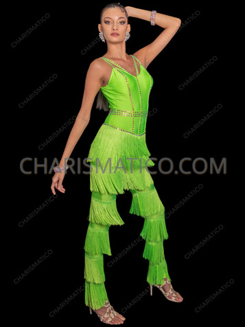 Orange Fringe Dance Pants 2024 New Latin Dance Pants For Girls