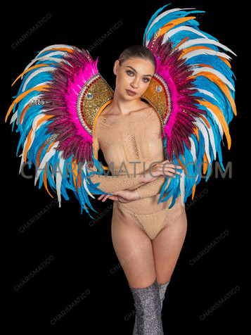 Brazilian Carnival Fantasy Feather Backpack CLEARANCE