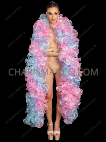 Cotton Candy Ruffle Dream Organza Showgirl Boa
