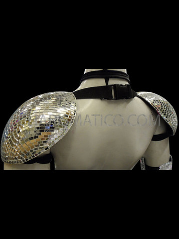 Fun And Funky Futuristic Gaga Gladiator Mirror Shoulder Blade Armor Set