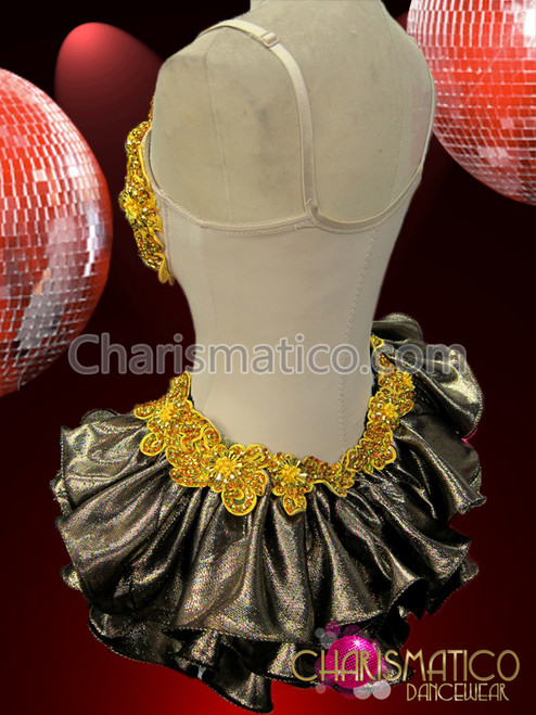 DANCE QUEEN White Ruffle Custom Made Dress main image 0