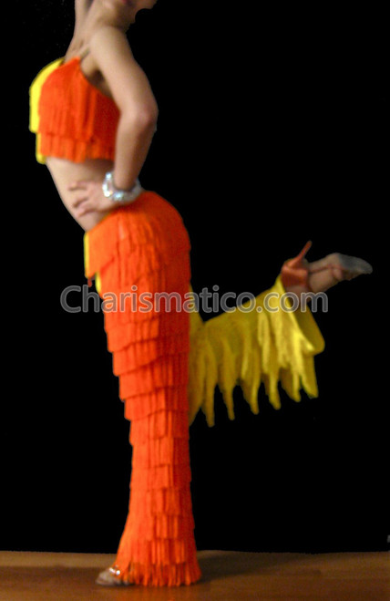 Red Samba Yulia Fringe Pants And Top