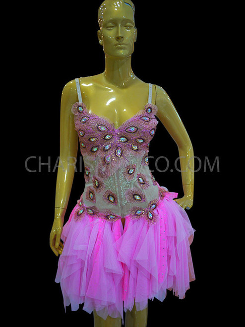 Diva's Pink Appealing Elegant Charismatic Stunning Dance Dress