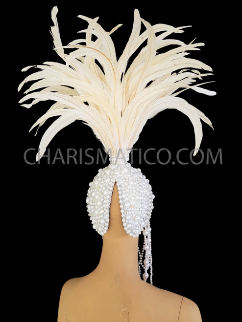 Feathers And Pearls Headdress