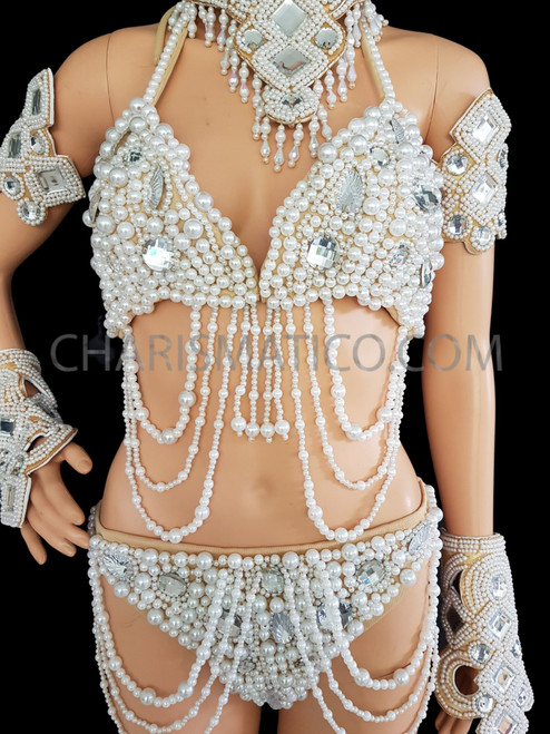 Dazzle In With Two Piece Set With Pearl Stone