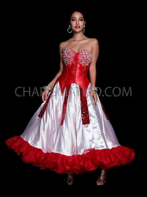 Beautiful designer gown in red color online in India | Zupppy