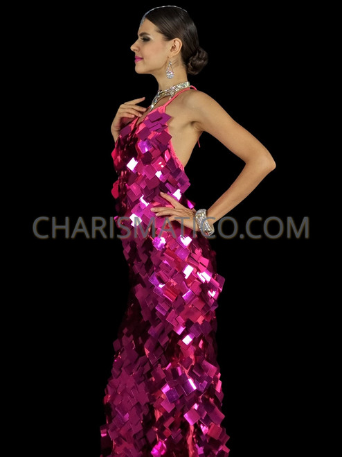 hot pink one shoulder maxi dress Hot Pink One-Shoulder Cutout Mermaid Long Prom Dress TP1274 US16 / Custom Color